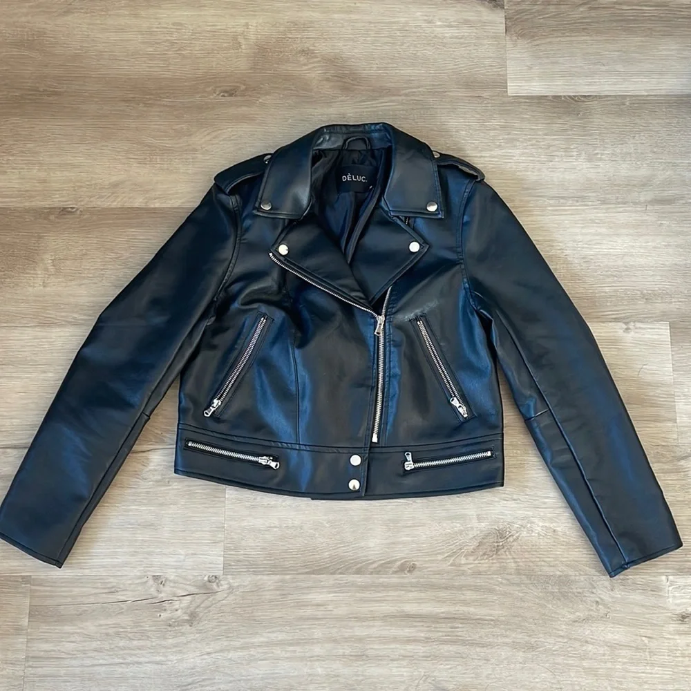 Vici Faux Leather Jacket Sz M - Picture 2 of 11